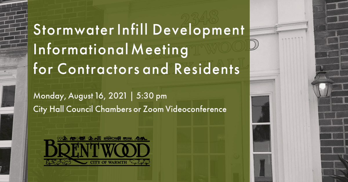 Stormwater Infill Development Informational Meeting 