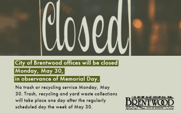 Closed Memorial Day 2022