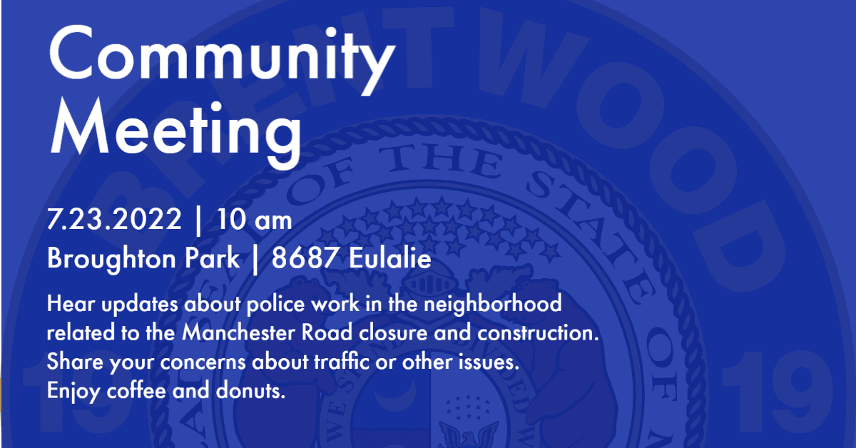 PD Community Meeting 7.23.22