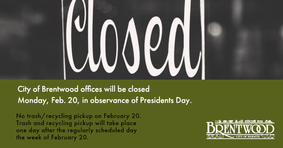 Closed Presidents Day 2023