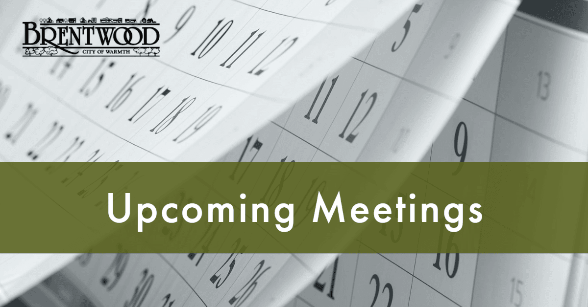 Upcoming Meetings