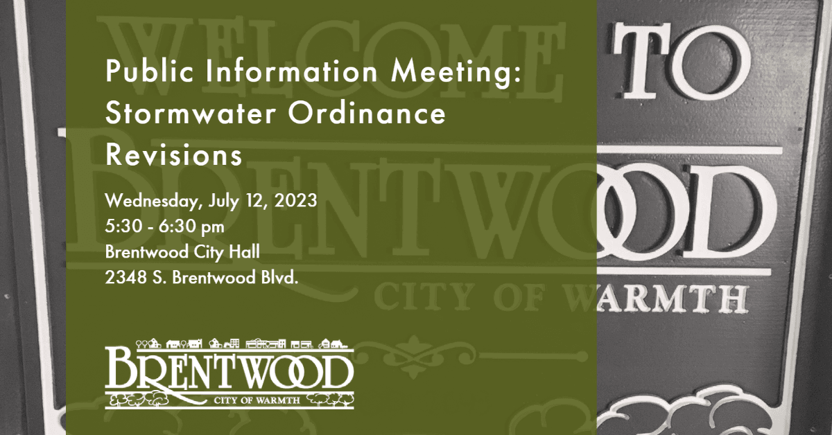 Stormwater Management Public Information Meeting