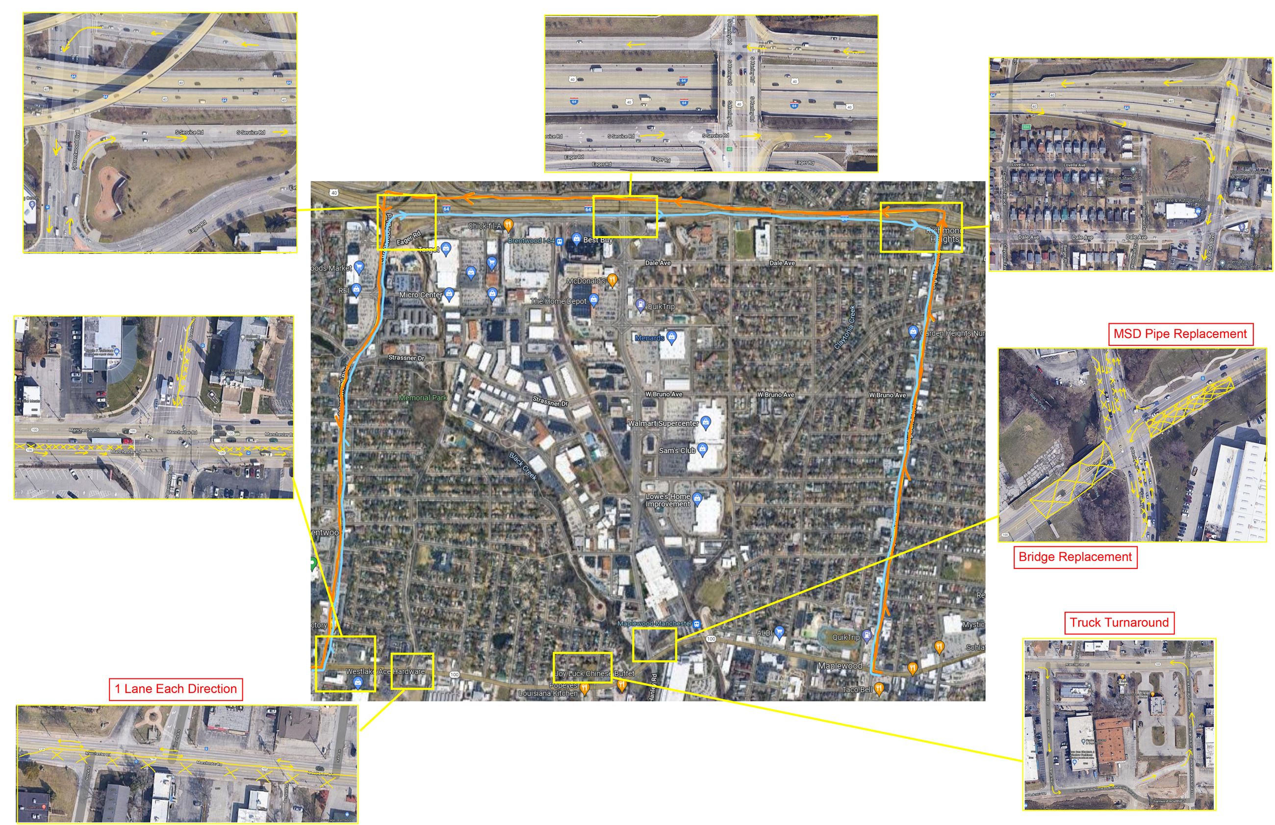 Manchester Road - Black Creek Bridge Work - Detour