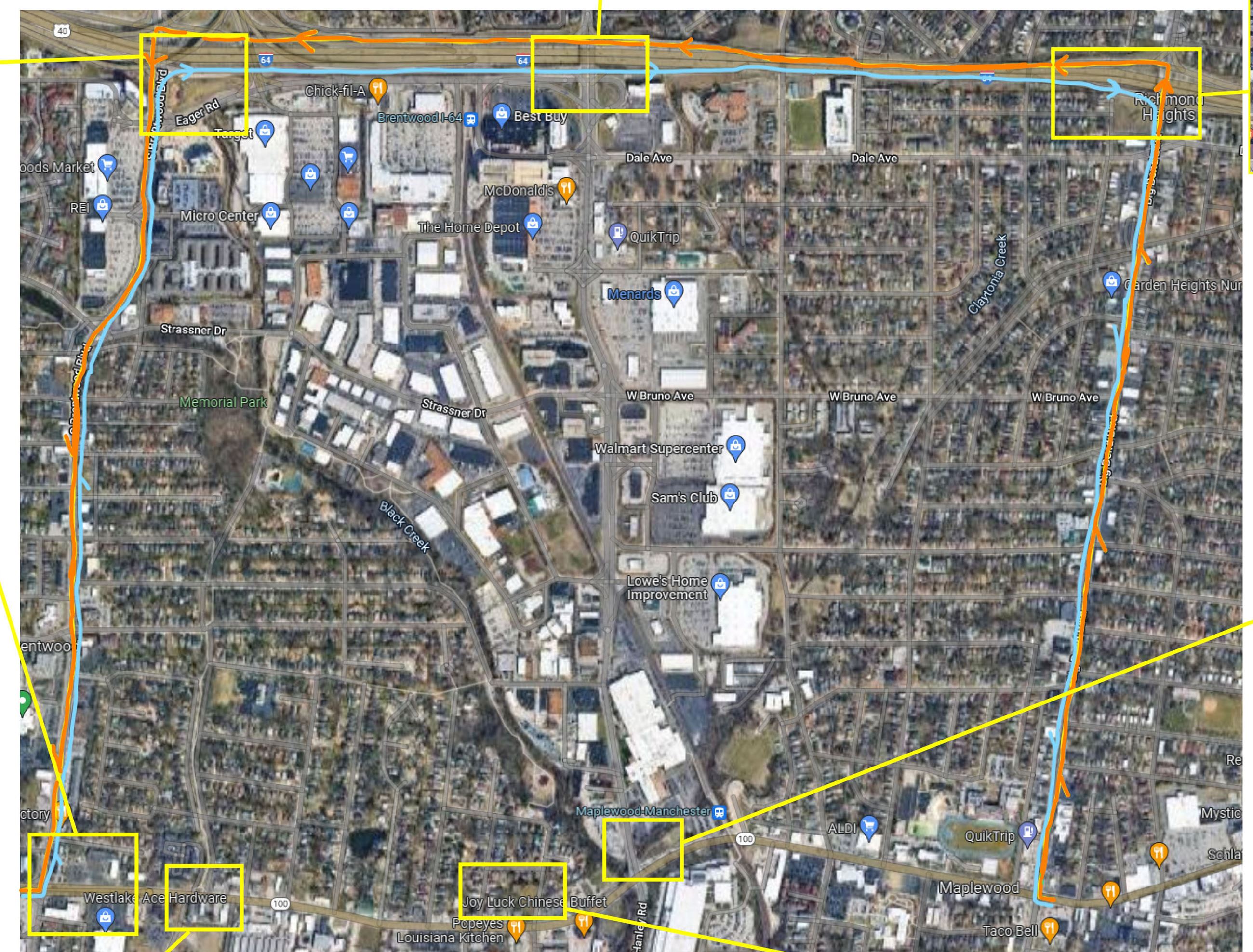 Manchester Road - Black Creek Bridge Work - Detour Closeup